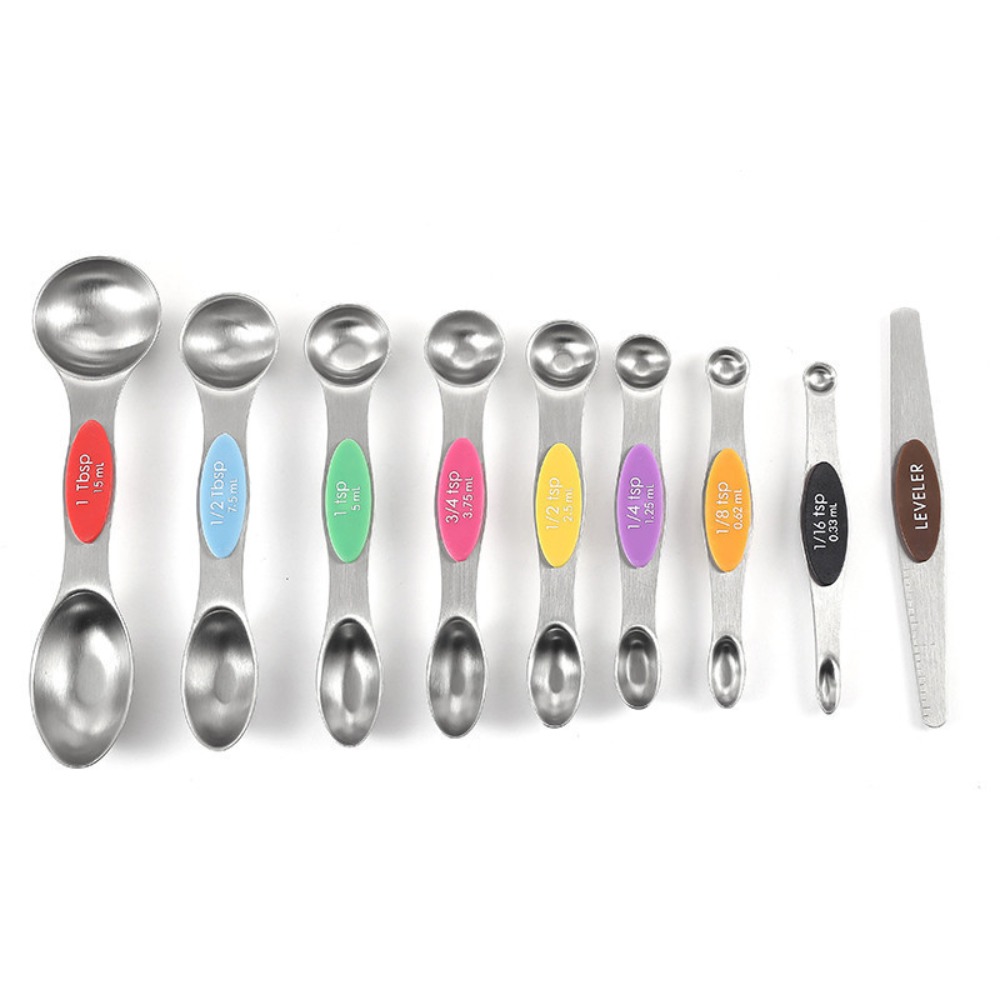Kitchen Glass Baking Set - 스테인리스 스틸 금속 자석 계량 스푼