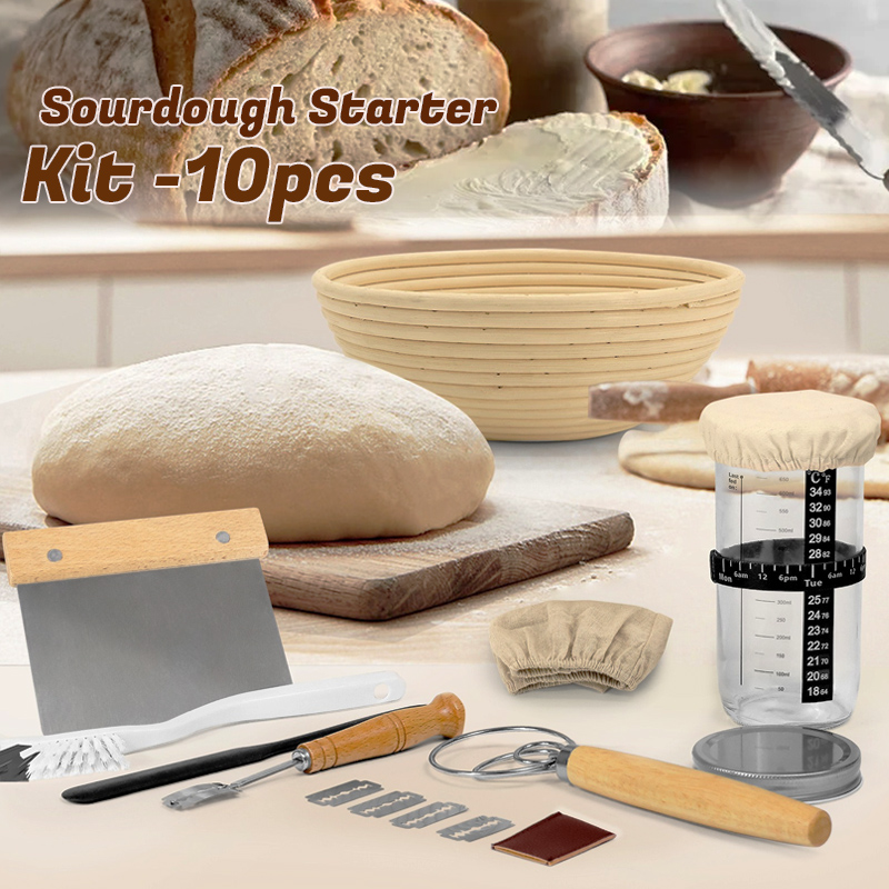 Kitchen Glass Baking Set - 650ml 사우드아웃 스타터 키트 유리병 9인치