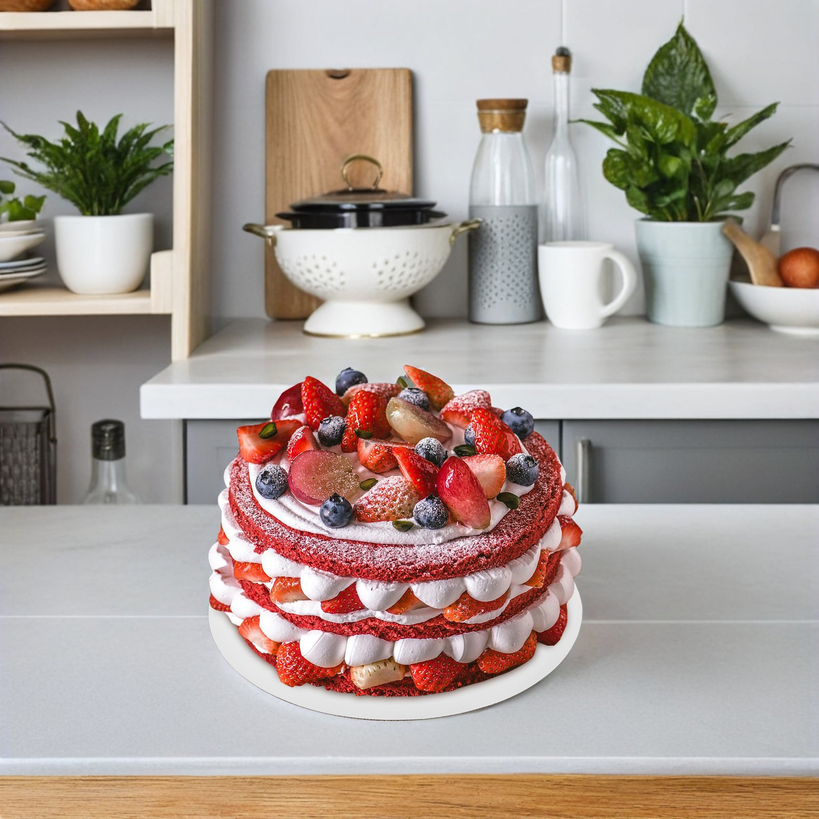 Cake Board Round - 25개입 흰색 케이크 보드 원형 일회용
