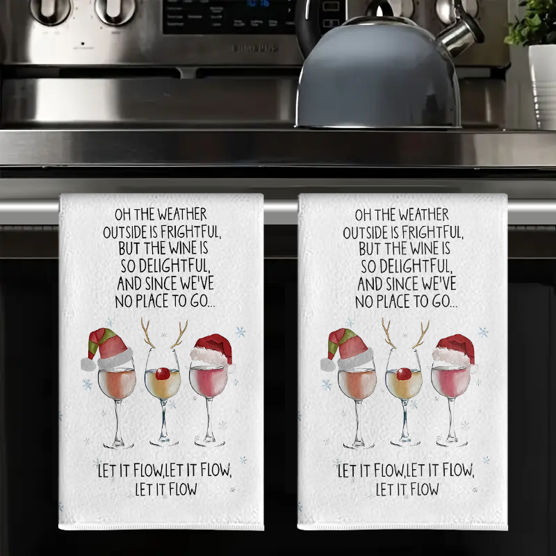 Kitchen Glass Baking Set - 2개, 크리스마스 와인잔 모양 창의적인 슬로건