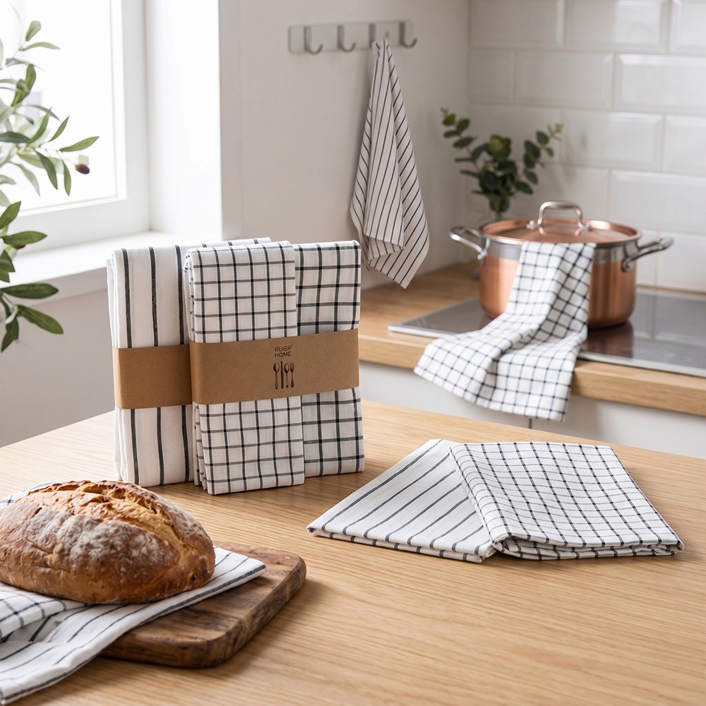 Kitchen Baking Table - 4개 세트 모던 플래드 코튼 디쉬