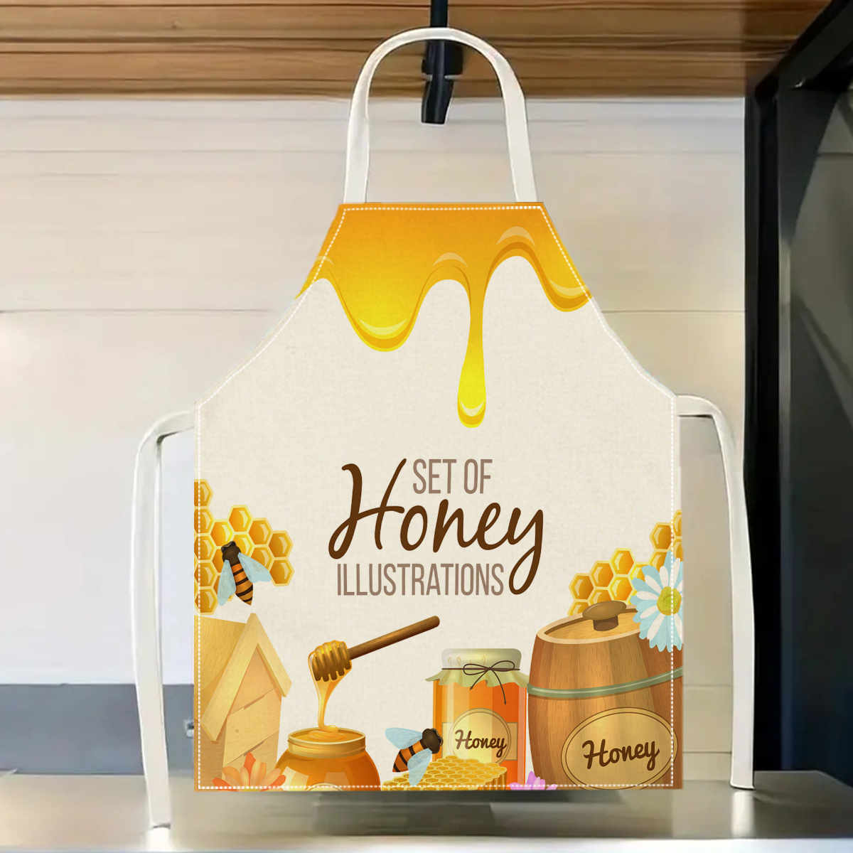 Kitchen Baking Gift Ideas - 1pc 꿀벌 앞치마 달콤한 주방 선물
