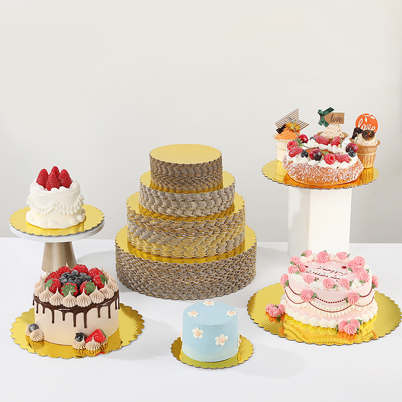 Cake Board Round - 4/5/6/7/8/10인치 골든 원형 케이크 보드 원형
