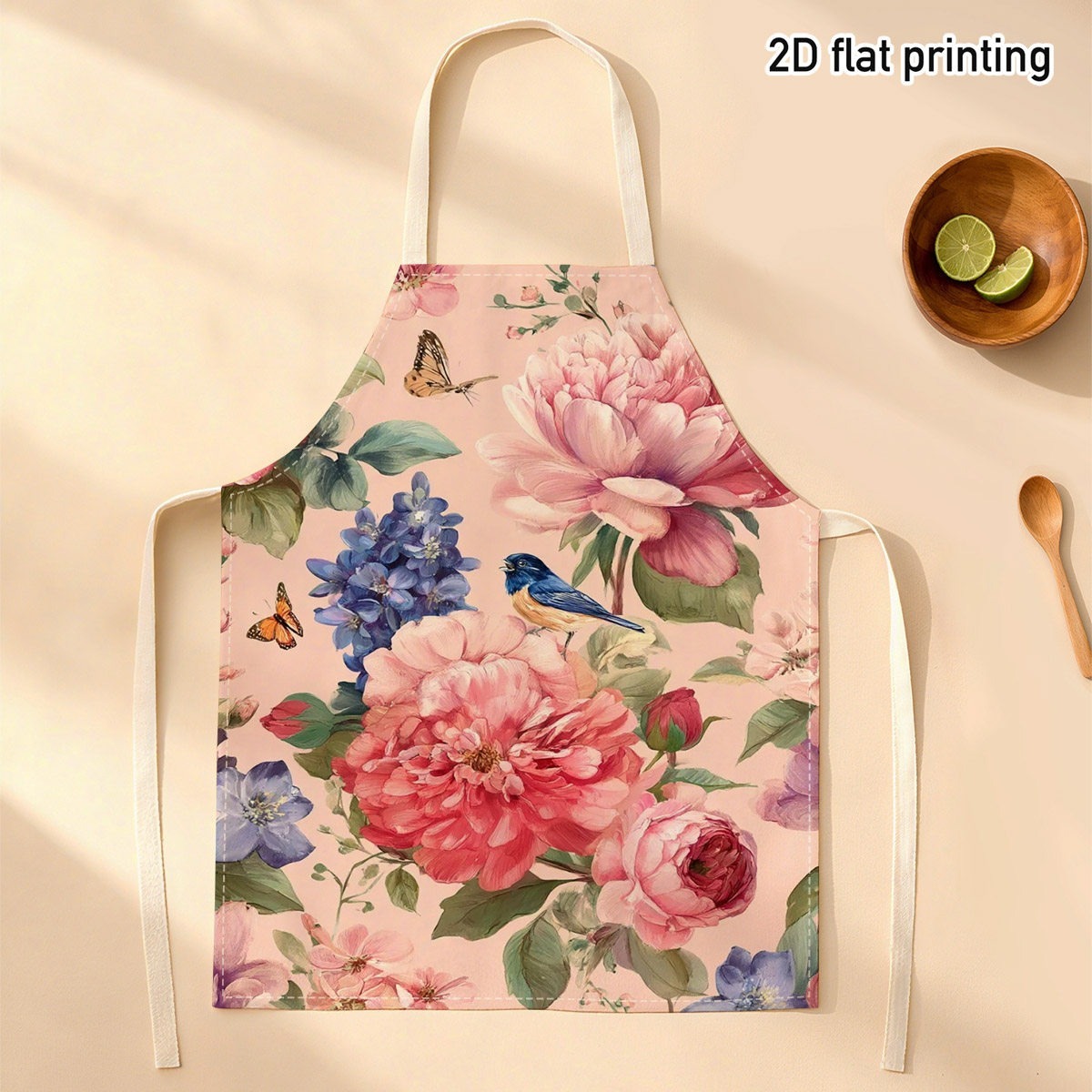 Kitchen Baking Gift Ideas - 1pc 아름다운 꽃무늬 새 앞치마 정원