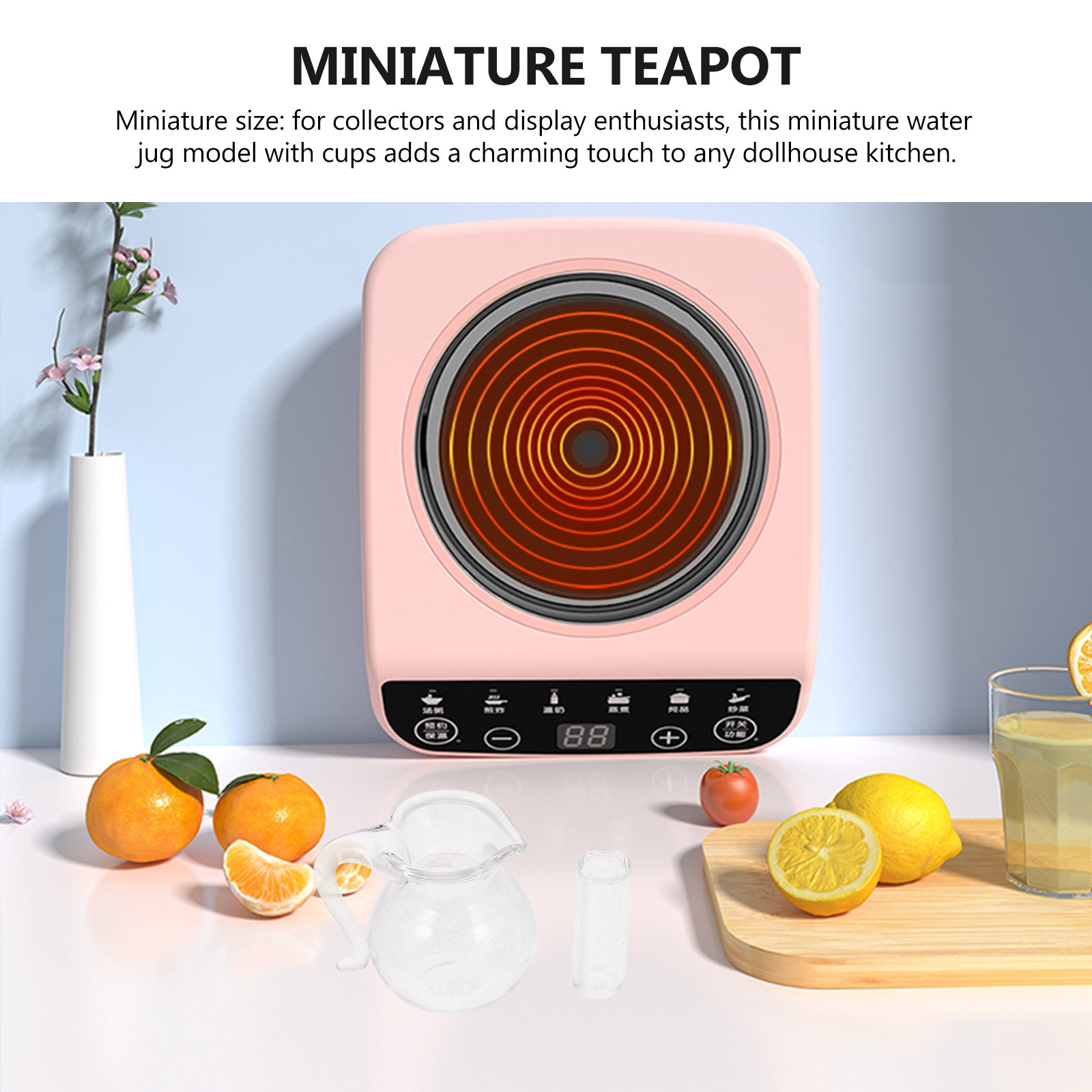 Kitchen Glass Baking Set - 1세트 마이크로 미니어처 주방 물병과 컵