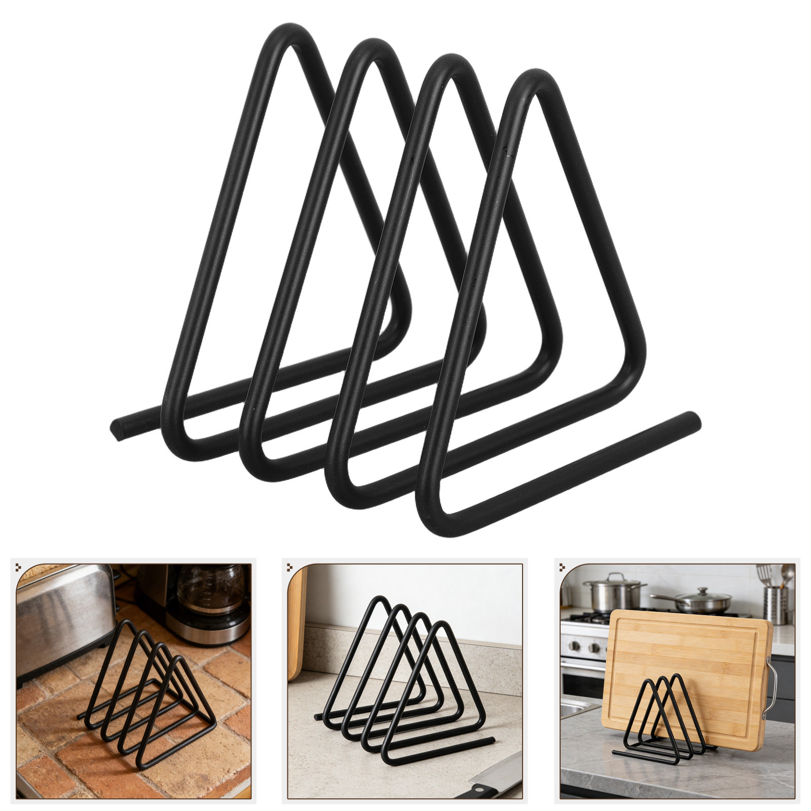 Kitchen Baking Sheet Organizer - 삼각형 도마 홀더 공간 절약형 수직