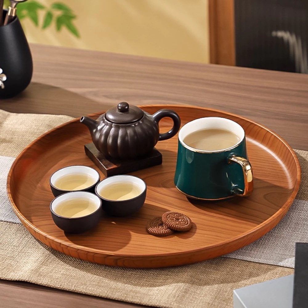 1개 플라스틱 원형 디저트 접시 일본식 나무 커피 트레 - Cake Board Round 리뷰 및 가격