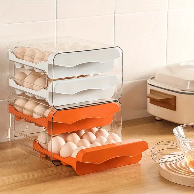 주방용 계란 보관함 1개, 냉장고용 신선 플라스틱 2단 - Kitchen Baking Tray Storage 리뷰 및 가격
