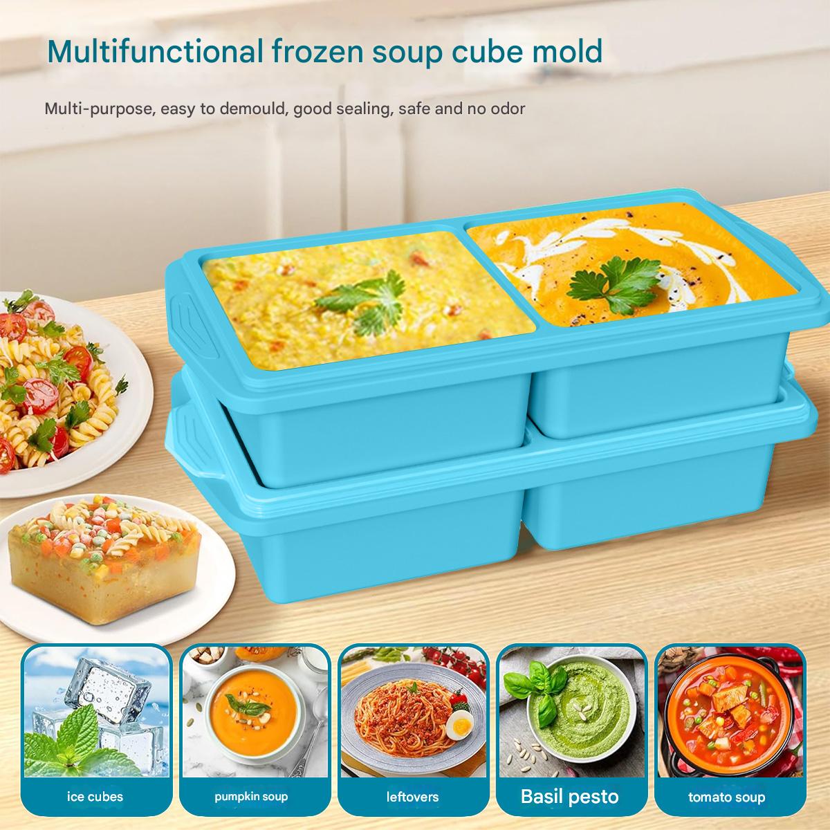대형 실리콘 아이스 큐브 몰드(뚜껑 포함) 식품 보관  - Kitchen Baking Organization 리뷰 및 가격