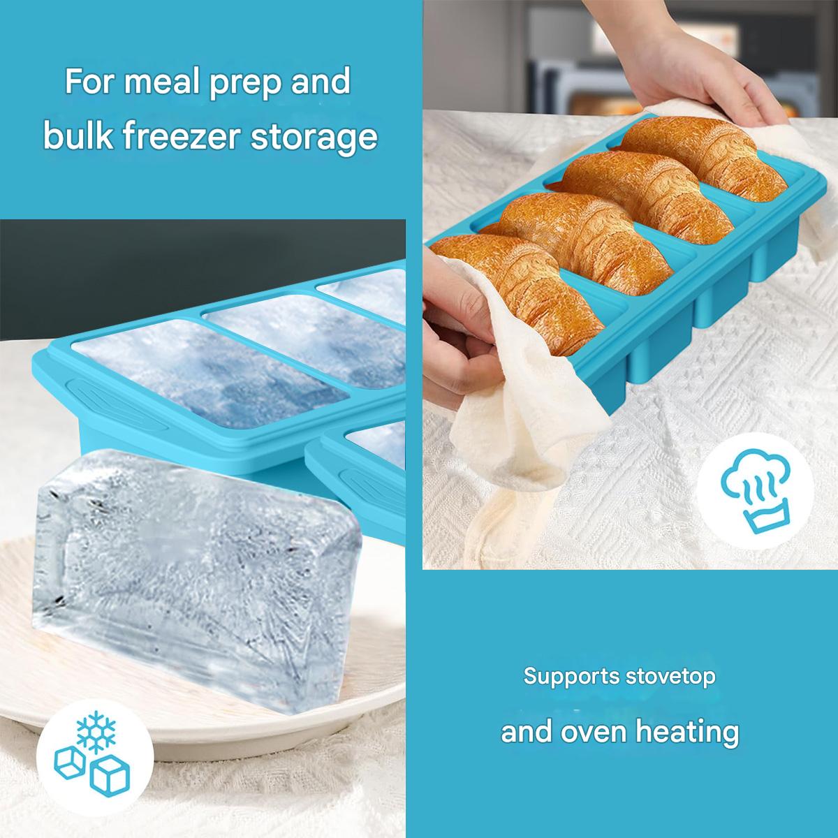 대형 실리콘 아이스 큐브 몰드(뚜껑 포함) 식품 보관  - Kitchen Baking Organization 리뷰 및 가격
