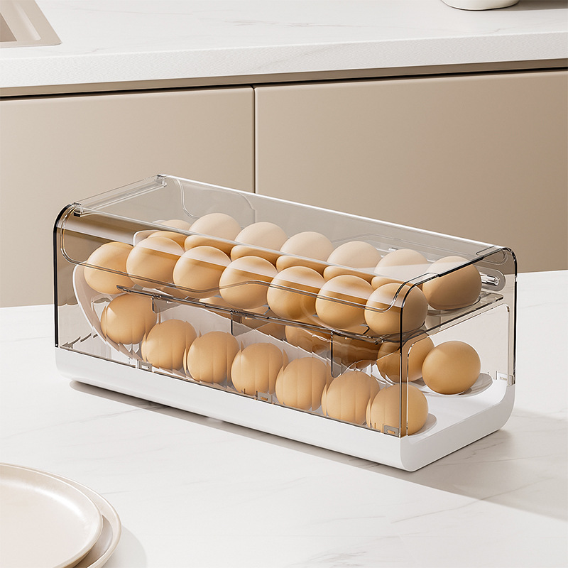냉장고용 자동 회전 계란 디스펜서 2단 공간 절약형 계 - Kitchen Baking Tray Storage 리뷰 및 가격