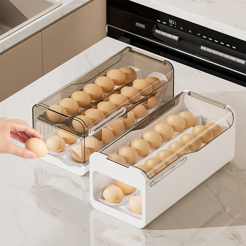냉장고용 자동 회전 계란 디스펜서 2단 공간 절약형 계 - Kitchen Baking Tray Storage 리뷰 및 가격