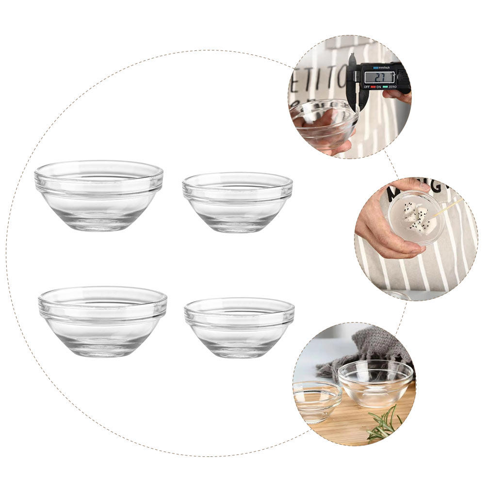 4개 푸딩 유리 그릇 젤리 디저트 용기 고급 투명 베이 - Kitchen Glass Baking Set 리뷰 및 가격