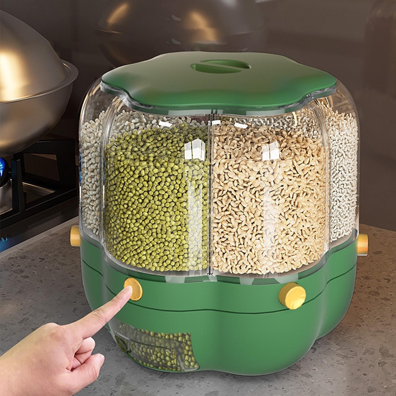 회전식 시리얼 디스펜서 쌀통 곡물 보관함 6.5kg 용 - Kitchen Baking Organization 리뷰 및 가격