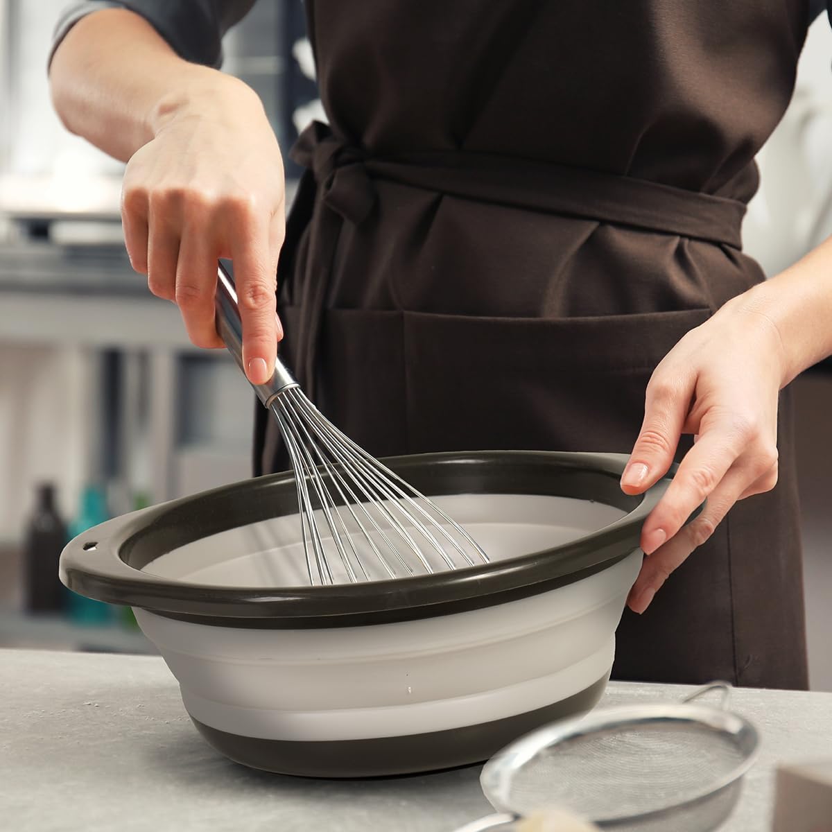 대형 믹싱볼 접이식 5.5L - 베이킹용 손잡이가 있는 - Kitchen Baking Bowls 리뷰 및 가격