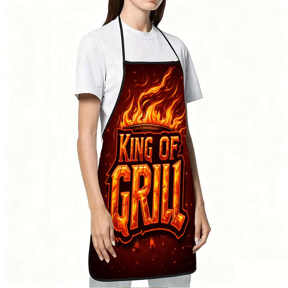 바베큐 킹 앞치마 1개, 바베큐 킹 및 불꽃 레트로 디 - Kitchen Baking Gift Ideas 리뷰 및 가격