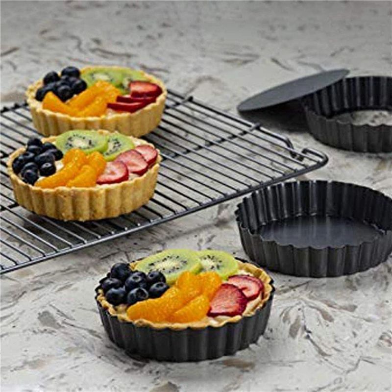 8개입 4인치/10cm 미니 파이 머핀 컵케이크 팬 논 - Tart Pan Loose 리뷰 및 가격