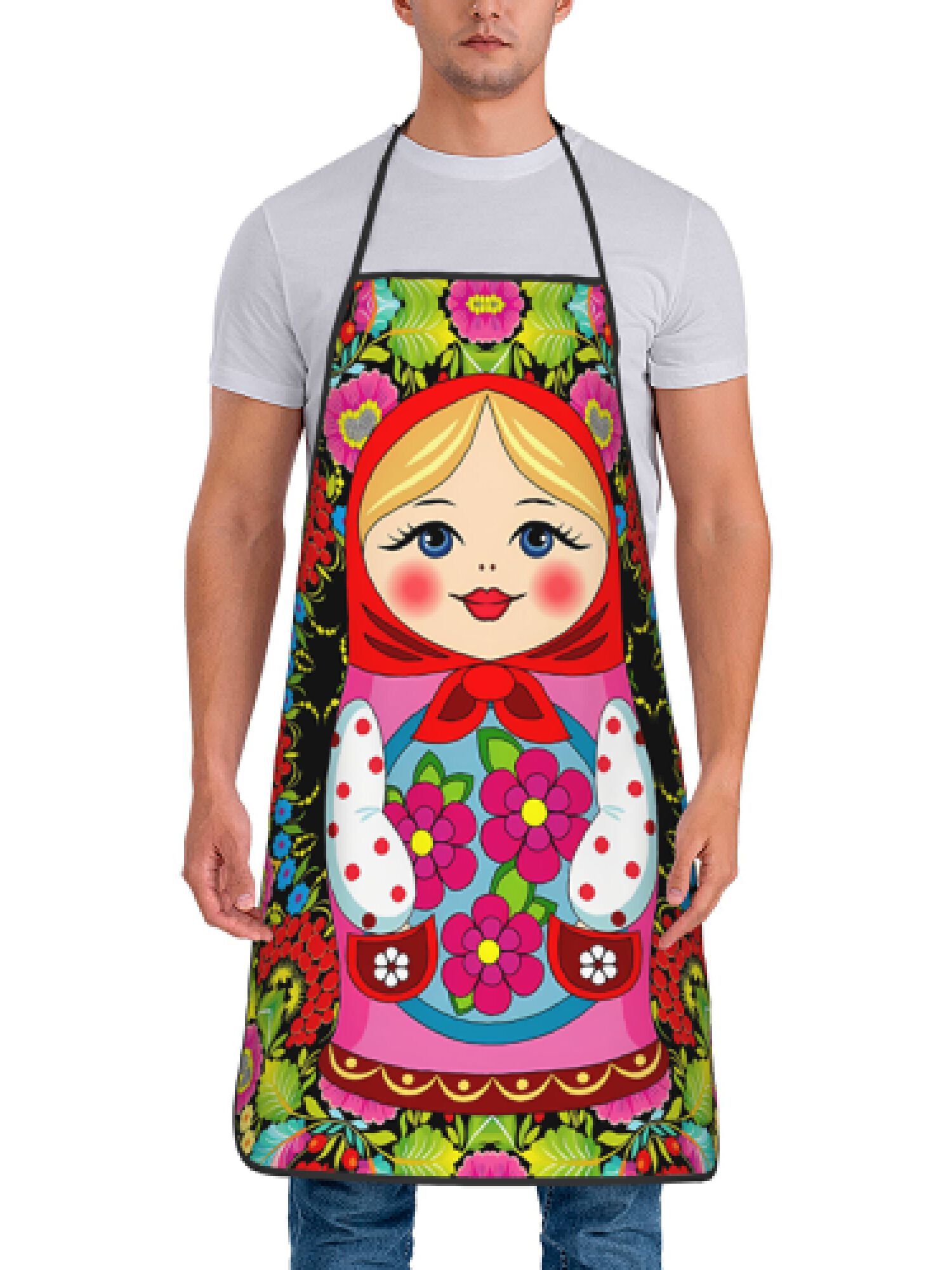 재미있는 러시아 마트료시카 꽃무늬 복고풍 디자인 앞치마 - Kitchen Baking Gift Ideas 리뷰 및 가격