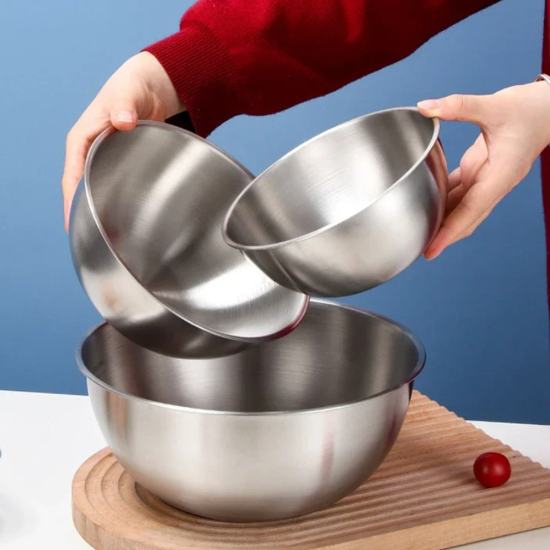 3PCS 스테인레스 스틸 요리 그릇, 가정용 저울 그릇 - Kitchen Baking Bowls 리뷰 및 가격