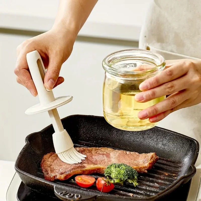 실리콘 브러쉬 세트가 포함된 오일 디스펜서 병 BPA  - Kitchen Glass Baking Set 리뷰 및 가격