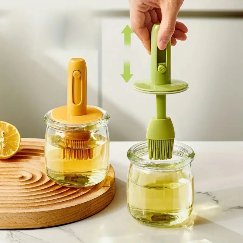 실리콘 브러쉬 세트가 포함된 오일 디스펜서 병 BPA  - Kitchen Glass Baking Set 리뷰 및 가격