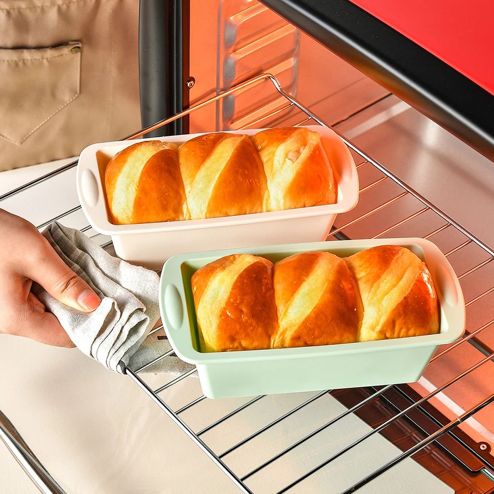 4Pcs 뜨거운 판매 실리콘 케이크 금형 직사각형 팬  - Kitchen Baking Pans For Sale 리뷰 및 가격