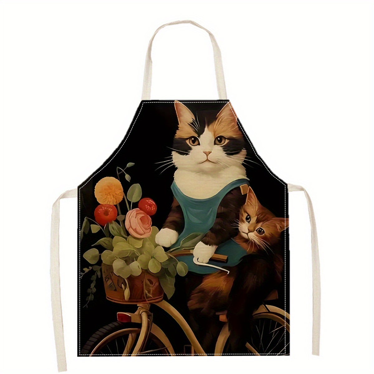 린넨 앞치마 재미있는 고양이 선글라스 프린트 주방 요리 - Kitchen Baking Gift Ideas 리뷰 및 가격